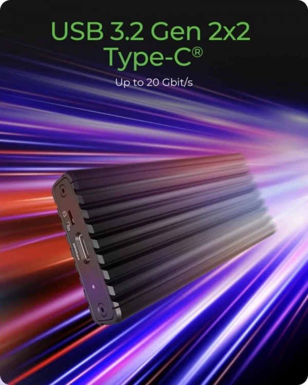 IcyBox Obudowa IB-1917M-C32a NVMe USB 3.2 Gen 2x2,  20 Gbit/s