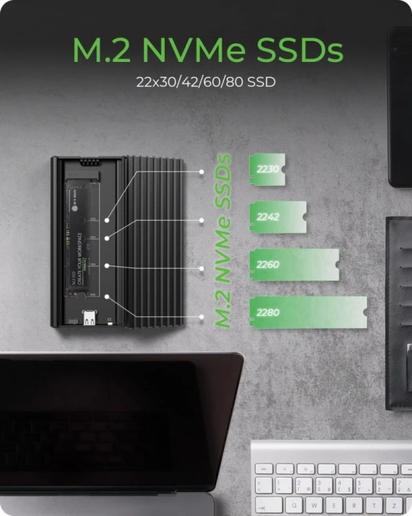 IcyBox Obudowa IB-1917M-C32a NVMe USB 3.2 Gen 2x2,  20 Gbit/s