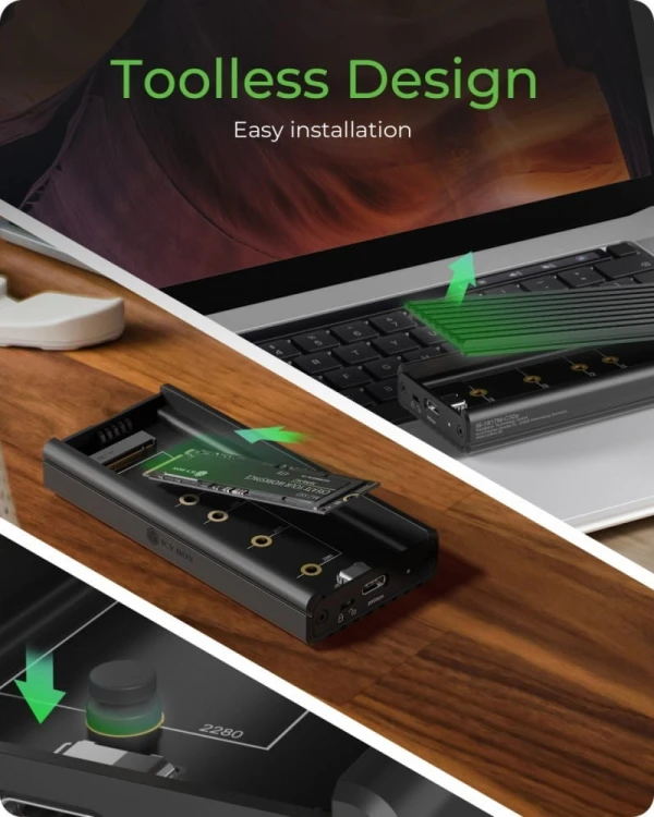 IcyBox Obudowa IB-1917M-C32a NVMe USB 3.2 Gen 2x2,  20 Gbit/s