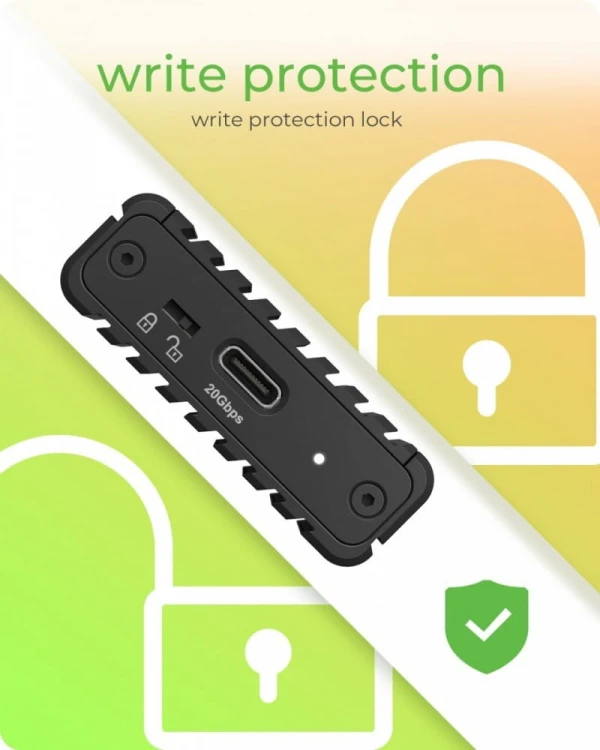 IcyBox Obudowa IB-1917M-C32a NVMe USB 3.2 Gen 2x2,  20 Gbit/s