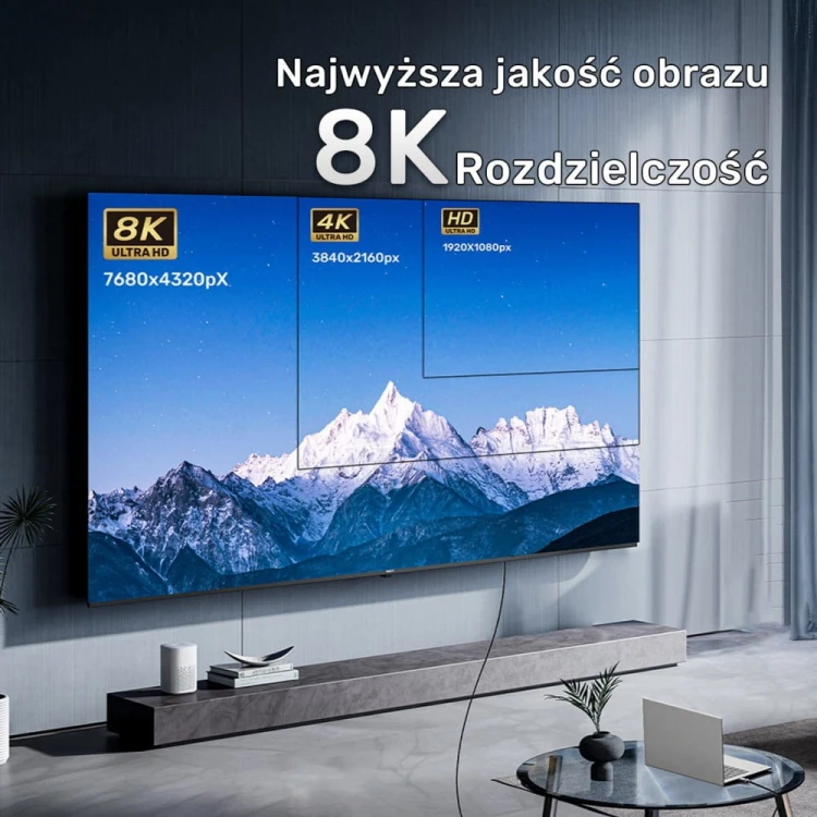 Unitek Kabel optyczny HDMI 2.1 AOC 8K 120Hz 5m; C11085GY03-5M
