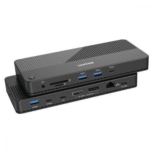 Unitek Stacja dokująca 12w1 USB-C, HDMI 2.1, USB 4, PD 100W; D1079A
