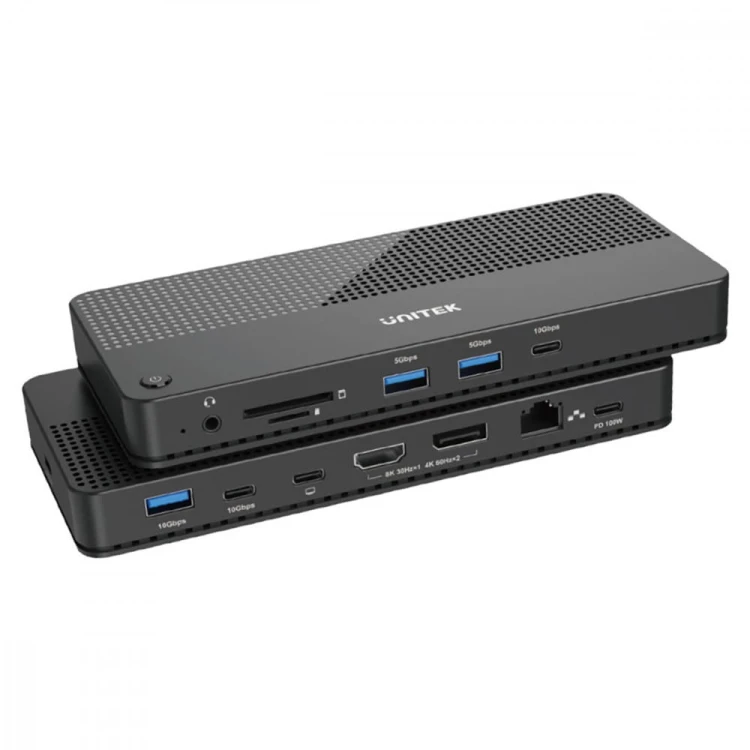Unitek Stacja dokująca 12w1 USB-C, HDMI 2.1, USB 4, PD 100W; D1079A