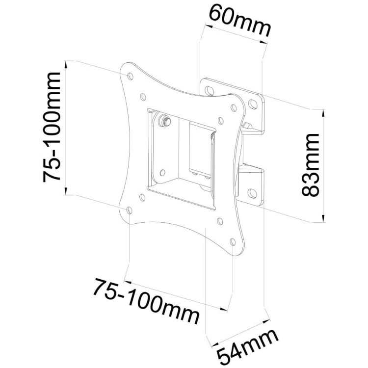 Techly Uchwyt ścienny do TV 13-30cali LED/LCD 15kg obrotowy uchylny