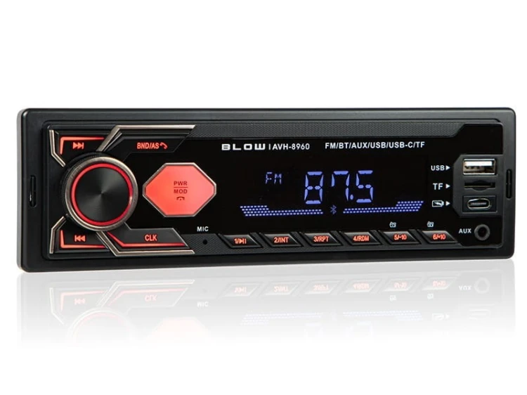 BLOW Radio samochodowe AVH-8960 1DIN RDS MP3/USB/micro SD/BLUETOOTH + USB-C