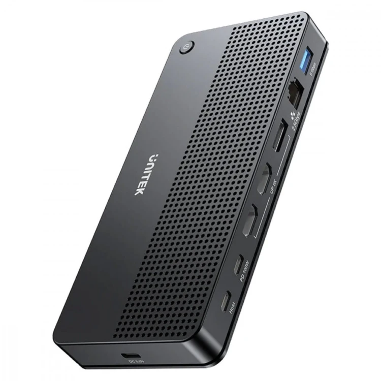 Unitek Stacja dokująca 13w1 USB-C, HDMI 2.1,DP 2.0,RJ45,10GBPs;D1104A01