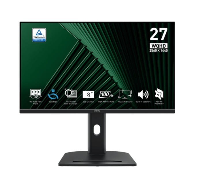MSI Monitor PRO MP275QPG 27 cali LED/WQHD/Flat/100Hz/Black