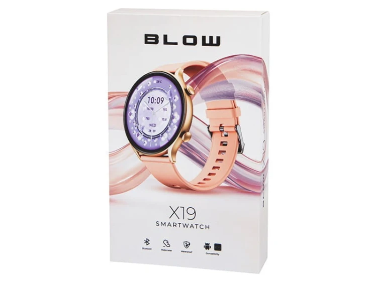 BLOW Smartwatch X19 Bluetooth różowy