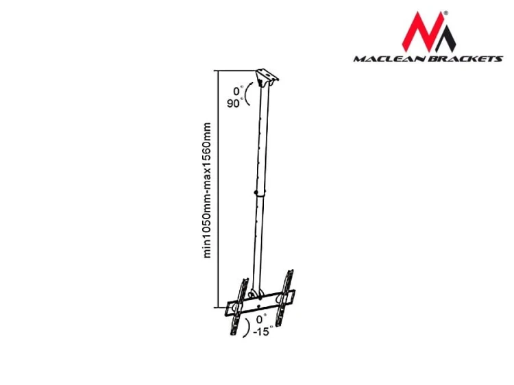 Maclean Maclean Uchwyt do telewizora sufitowy 32-65" MC-631 50kg max vesa 400x400 TV