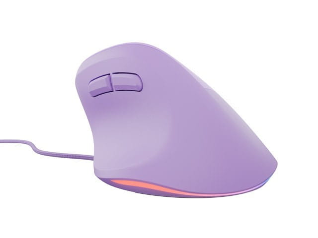 Natec Mysz wertykalna CRAKE 2 PRO 128000DPI optyczna lawendowa