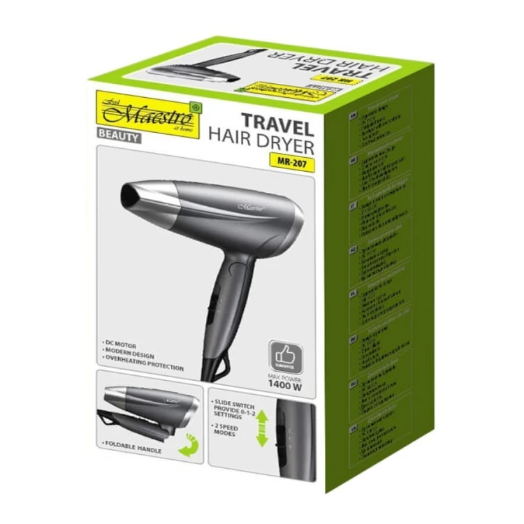 Feel-Maestro Turystyczna suszarka do włosów 1400W MR-207
