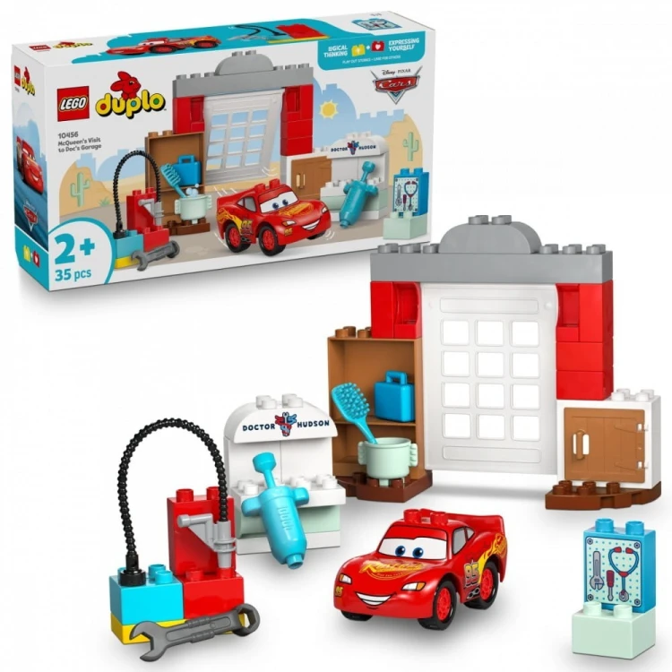 LEGO Klocki DUPLO Disney 10456 Wizyta McQueena w warsztacie Wójta