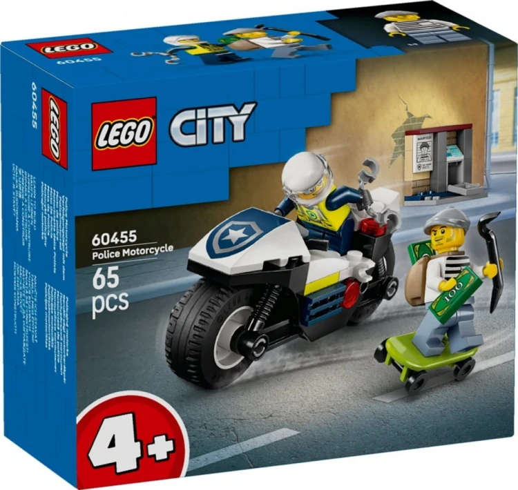 LEGO Klocki City 60455 Pościg na motocyklu policyjnym