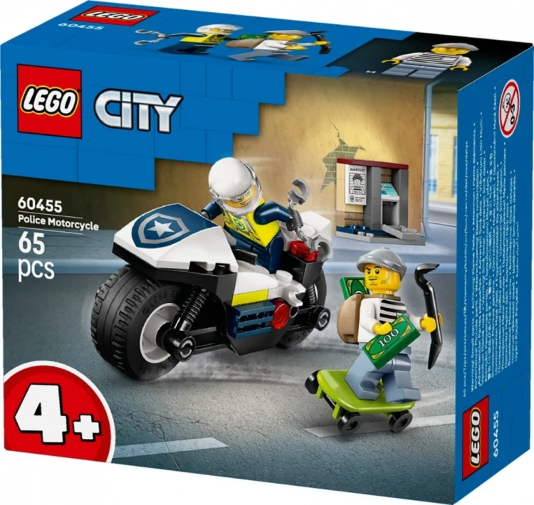 LEGO Klocki City 60455 Pościg na motocyklu policyjnym