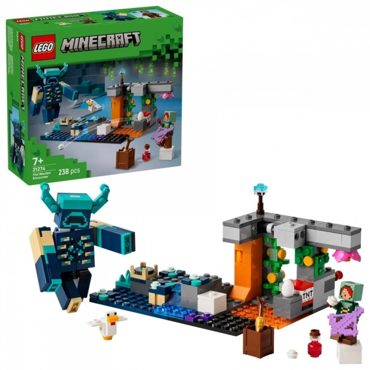 LEGO Klocki Minecraft 21274 Spotkanie ze strażnikiem