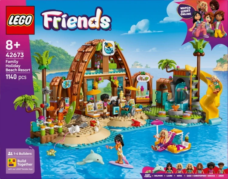 LEGO Klocki Friends 42673 Rodzinne wakacje na plaży