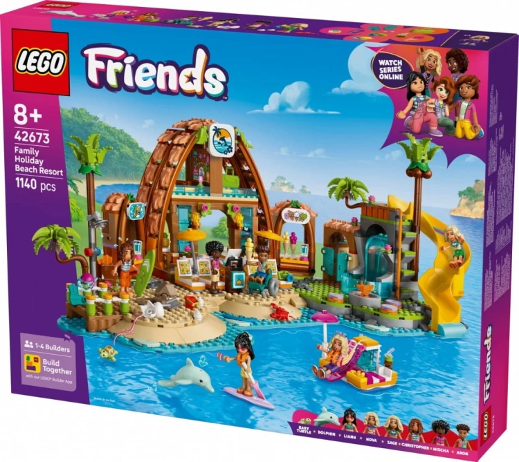 LEGO Klocki Friends 42673 Rodzinne wakacje na plaży
