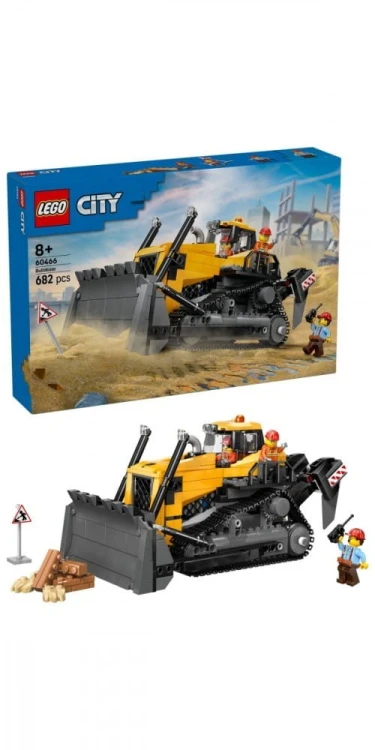 LEGO Klocki City 60466 Żółty buldożer z ładowarką