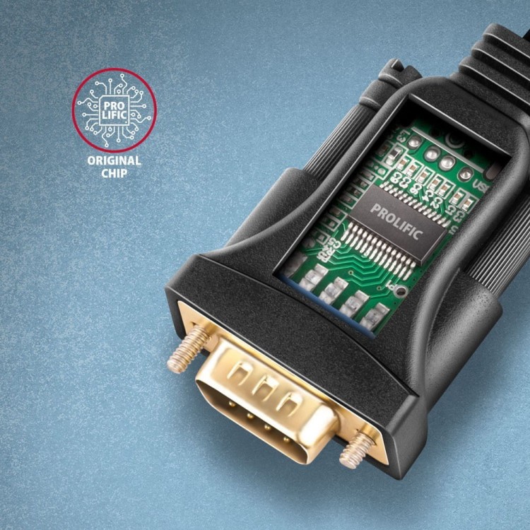 AXAGON ADS-1PSN Adapter USB 2.0 > RS-232 Port szeregowy, 1.5m kabel, chip Prolific