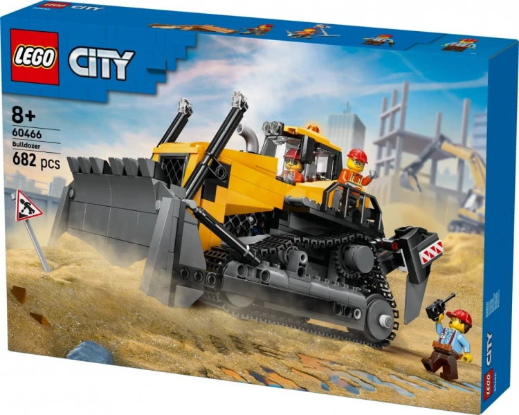 LEGO Klocki City 60466 Żółty buldożer z ładowarką
