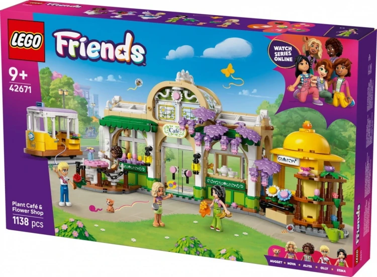 LEGO Klocki Friends 42671 Zielona kawiarnia i kwiaciarnia