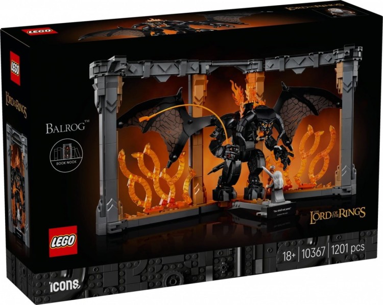 LEGO Klocki Icons 10367 Władca pierścieni: Book nook z Balrogiem
