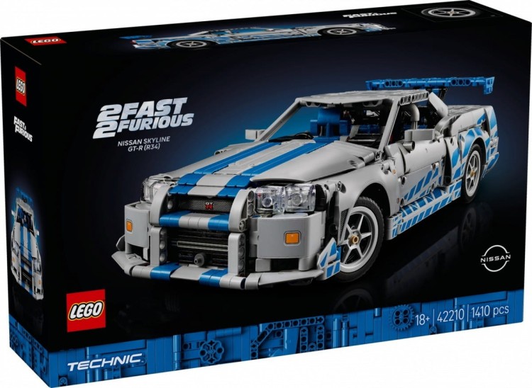 LEGO Klocki Technic 42210 Samochód Nissan Skyline GT-R (R34) z filmu Za szybcy, za wściekli