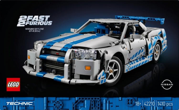 LEGO Klocki Technic 42210 Samochód Nissan Skyline GT-R (R34) z filmu Za szybcy, za wściekli