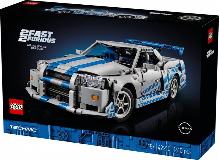 LEGO Klocki Technic 42210 Samochód Nissan Skyline GT-R (R34) z filmu Za szybcy, za wściekli