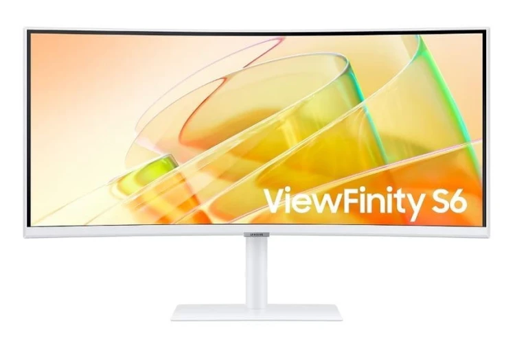 Samsung Monitor 34 cale ViewFinity S65CT VA 3440x1440 UWQHD 21:9 1xHDMI 1xDP 2xTB 4.0(90W/15W) 3xUSB 3.0 LAN 5ms 100Hz HAS gł. zakrzyw. biały 2Yd2d