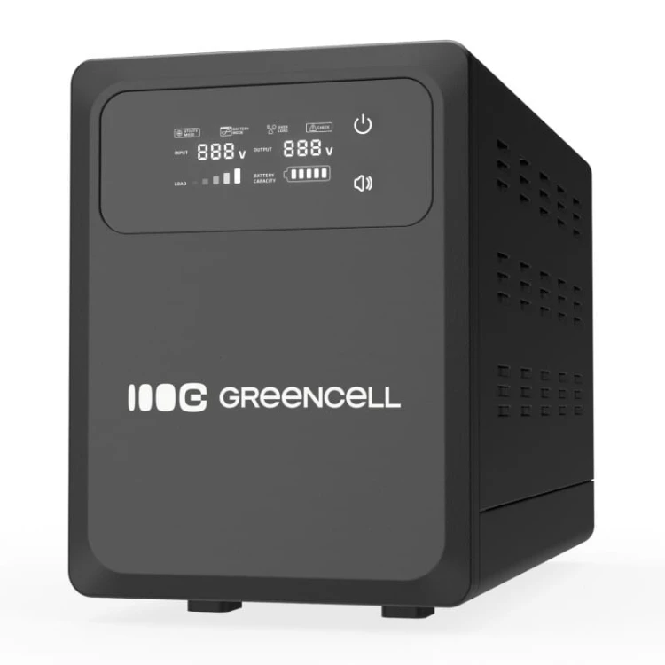 Green Cell Zasilacz awaryjny UPS AVR PowerCore 1000W/1500VA 12VDC