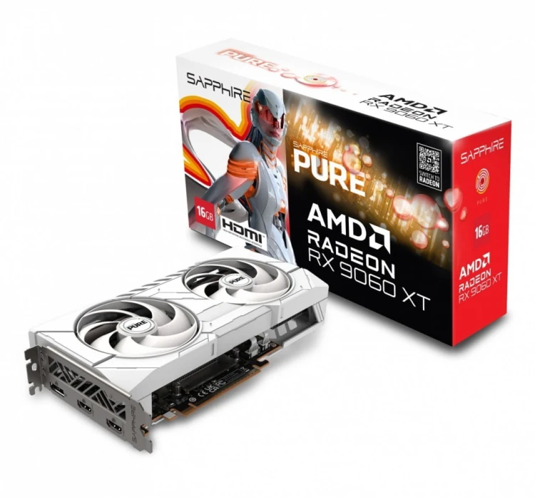 Sapphire Technology Karta graficzna Radeon RX 9060 XT PURE 16GB GDDR6 128bit DP/2HDMI