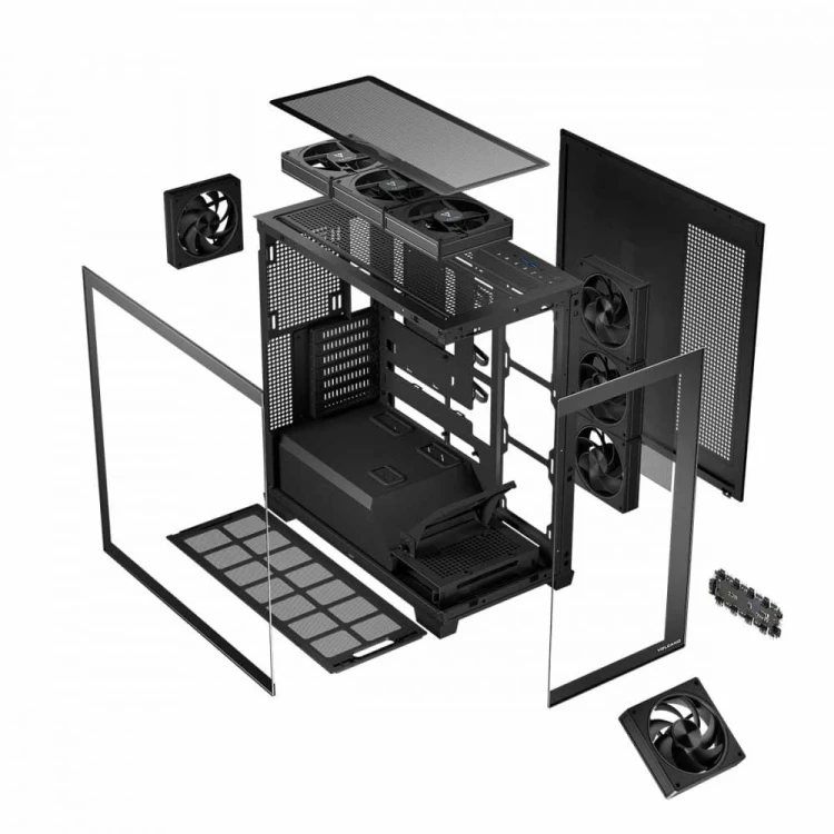 MODECOM Obudowa PC STELLAR 8F ARGB 10 Czarna