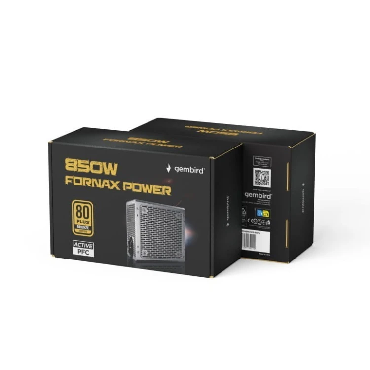 Gembird Zasilacz komputerowy Fornax Power 850W 80+Bronze aktywny PFC 120mm wentylator