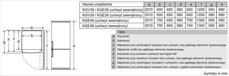Bosch Chłodziarko-zamrażarka KGE49AICA