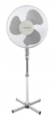 Esperanza Wentylator stojący Hurricane biało-szary