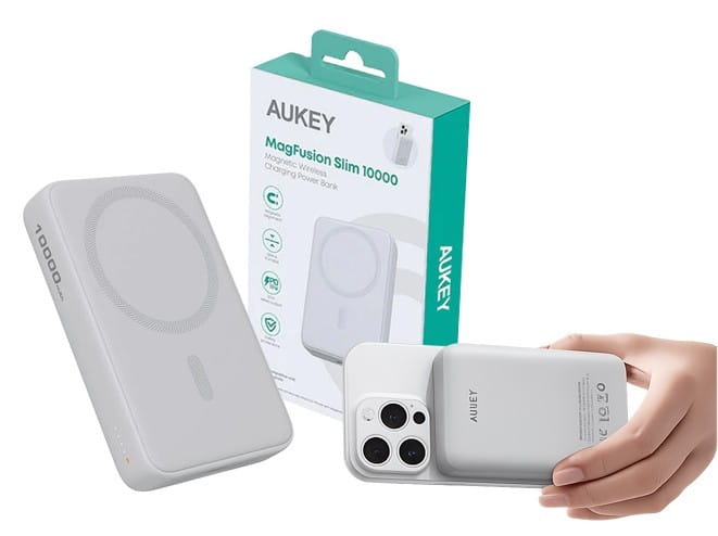 AUKEY PB-MS04 White Qi2 PowerBank | 10000mAh | 20W | MagSafe PD