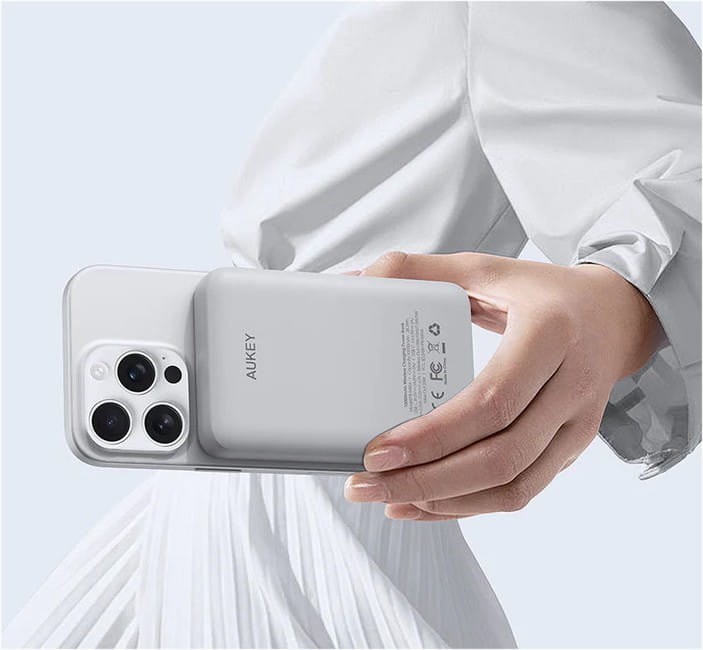 AUKEY PB-MS04 White Qi2 PowerBank | 10000mAh | 20W | MagSafe PD