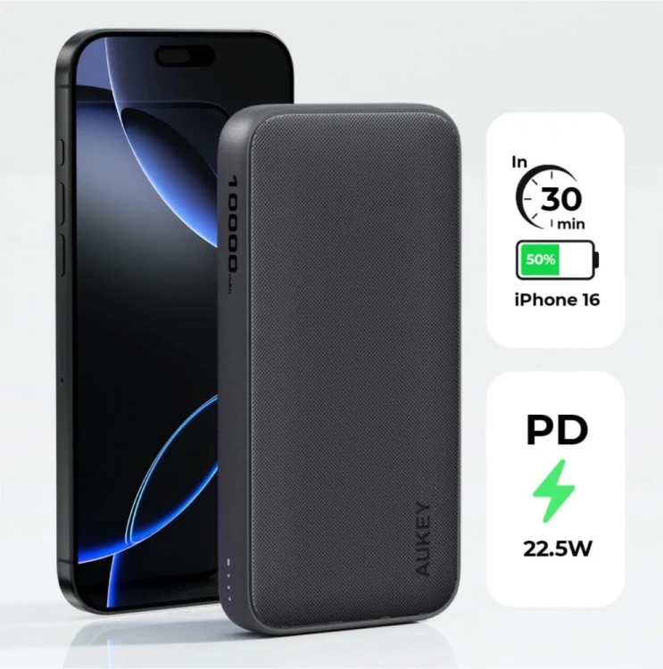 AUKEY PB-Y46P PowerBank | 10000mAh | 20W | 2xUSB | kabel USB-C