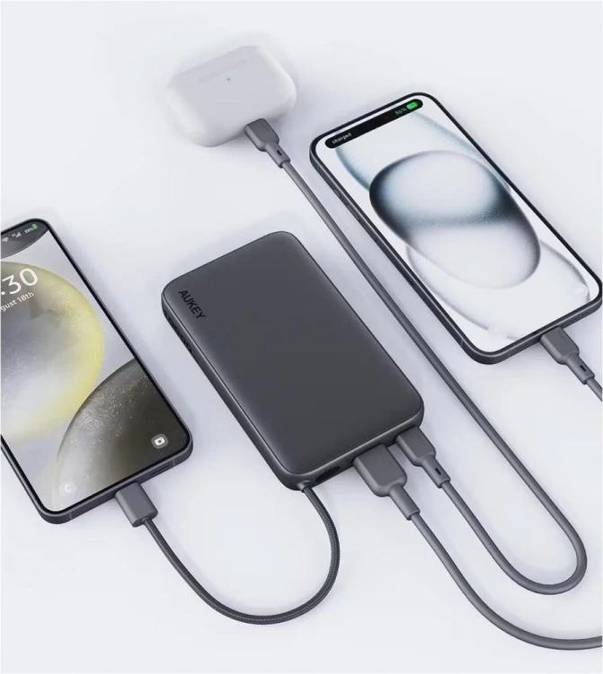 AUKEY PB-Y53P PowerBank | 10000mAh | 22.5W | 4xUSB | kabel USB-C