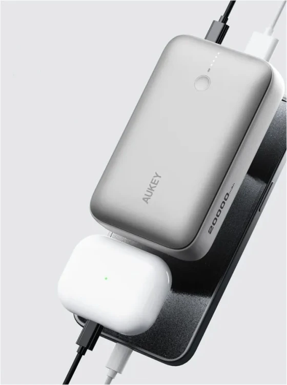 AUKEY PB-Y57 White Mini PowerBank | 20000mAh | 22.5W | 2xUSB | PD 3.0 QC 3.0 LED