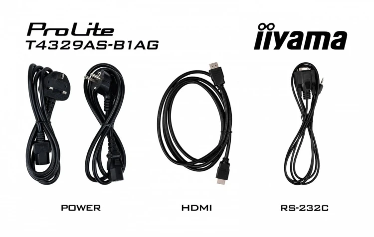 IIYAMA Monitor 43 cale T4329AS-B1AG VA,4K,HDMIx2,USB-C,RJ45,2x10W,WiFi,     Android 14, Signal FailOver, Whiteboard, iiSignage (CMS), iiControl (DMS),