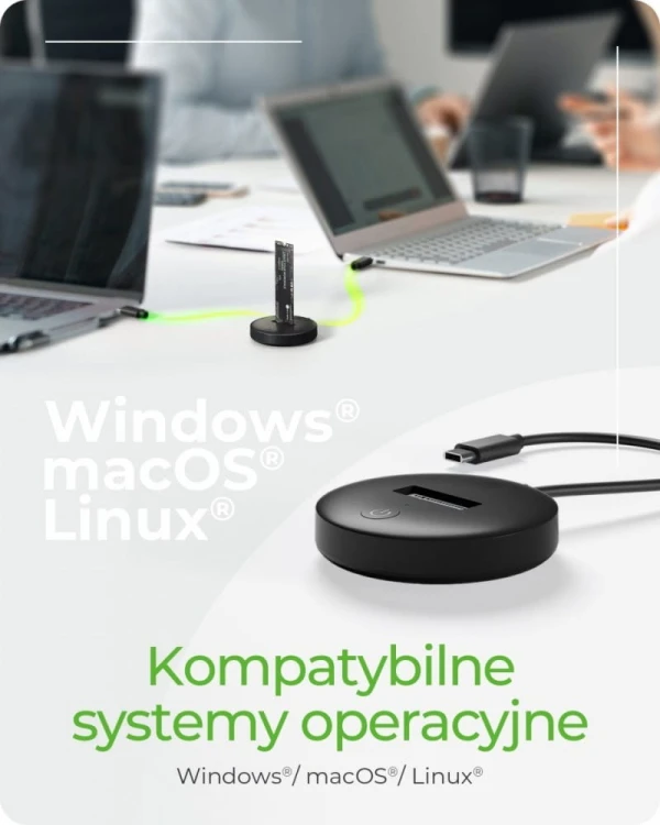 IcyBox Stacja dokująca dla NVMe+SATA SSD IB-1610MCD-C31