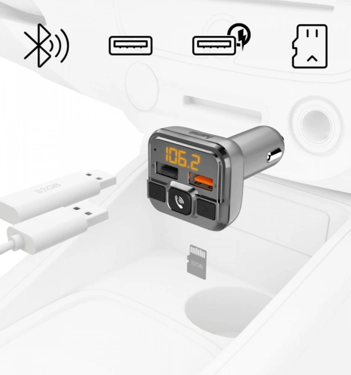 Hama Transmter FM z bluetooth z ładowarką 18W