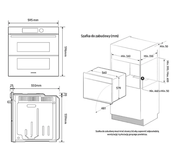 Samsung Piekarnik NV7B42251AK