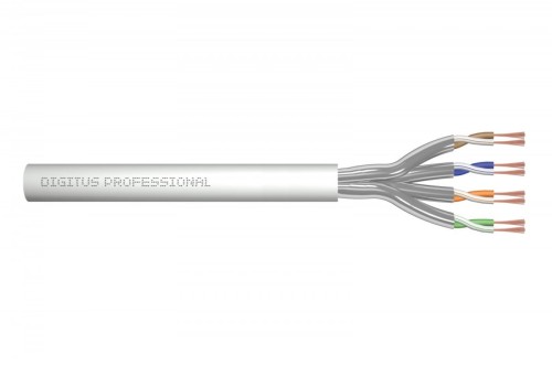Digitus Kabel teleinformatyczny patchcordowy kat.6A, U/FTP, linka, AWG 27/7, LSOH, 305m, szary, karton