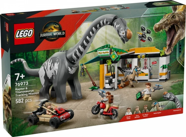LEGO Klocki Jurassic World 76973 Na tropie tytanozaura i raptora