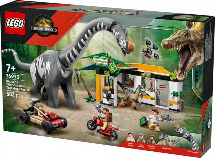 LEGO Klocki Jurassic World 76973 Na tropie tytanozaura i raptora