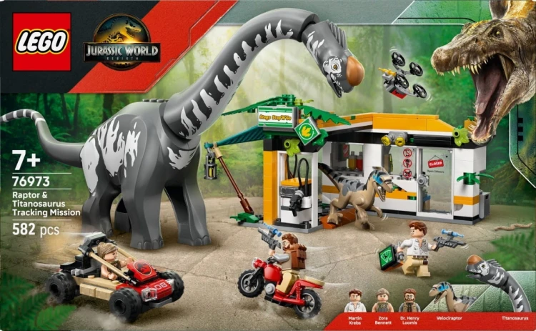 LEGO Klocki Jurassic World 76973 Na tropie tytanozaura i raptora