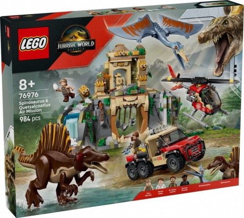 LEGO Klocki Jurassic World 76976 Powietrzna misja z kecalkoatlem i spinozaurem